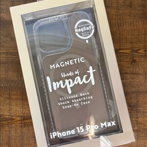 YMI Magnetic Silicone Case for iPhone 15 Pro Max - Brown